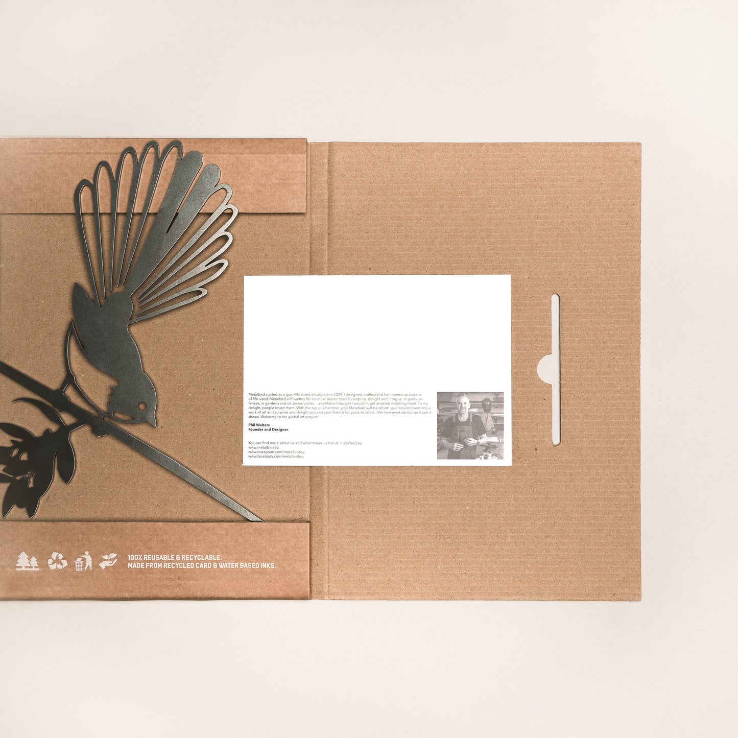 Piwakawaka Fantail metalbird