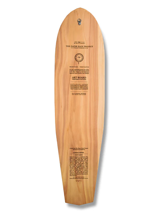 Two Tui in Harakeke Art Skateboard