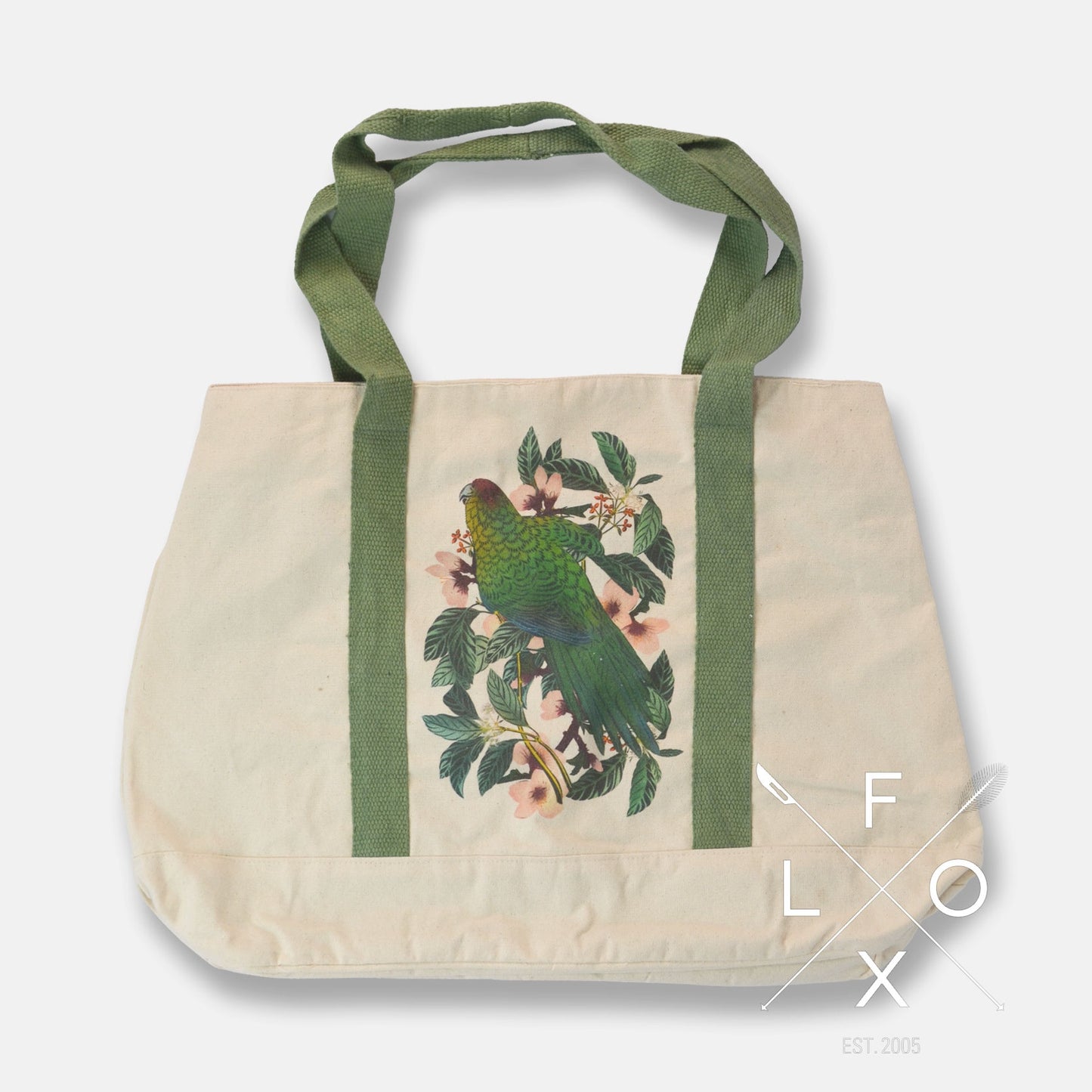 Flox - Cotton Tote Kakariki reusable bag
