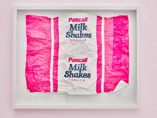 Oversized Milk Shakes Wrapper Framed Art