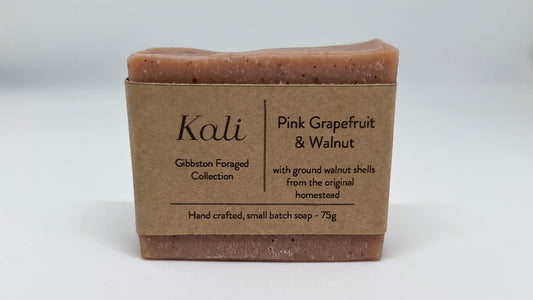 Pink grapefruit & walnut handcrafted soap