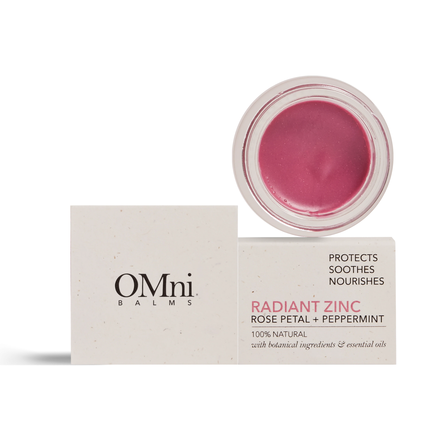 OMni Radiant Zinc Balm - Rose Petal + Peppermint