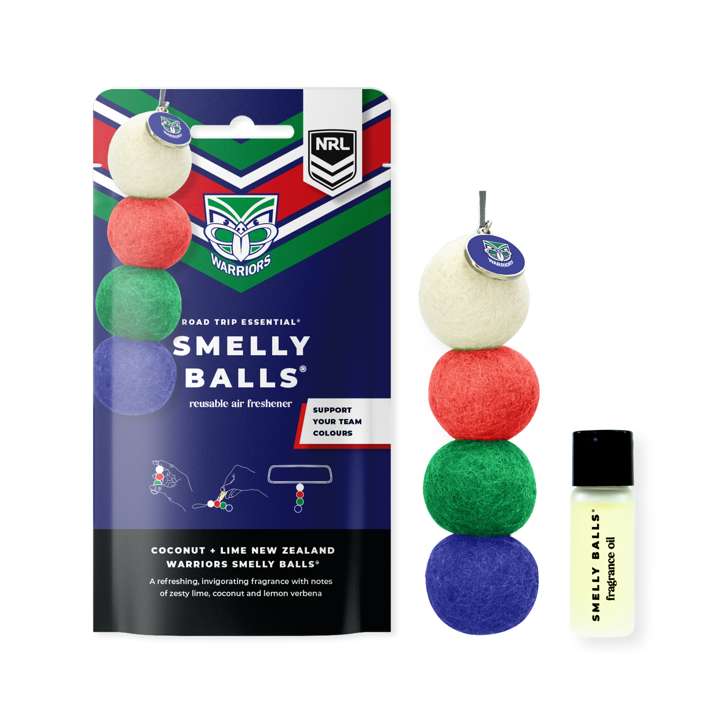 Smelly Balls - Warriors Set - The re-usable car air freshener