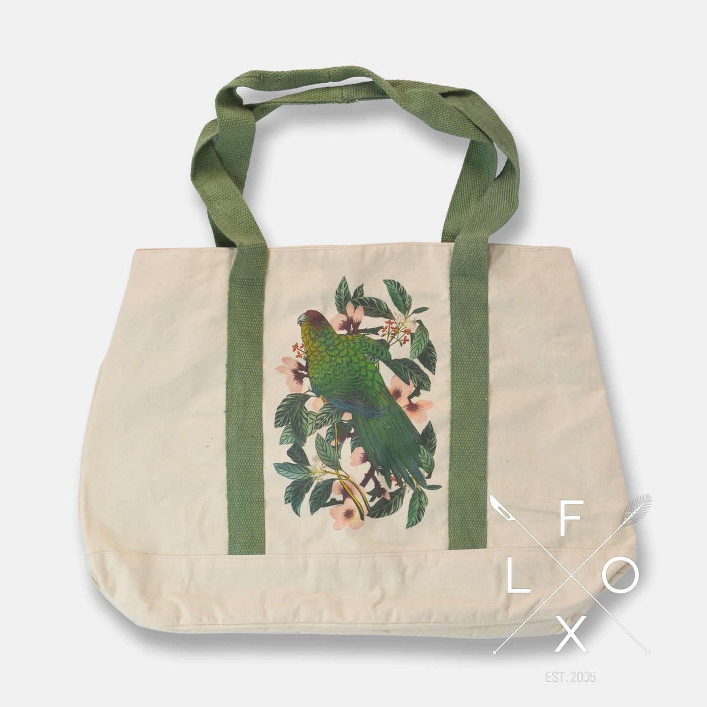 Flox - Cotton Tote Kakariki reusable bag