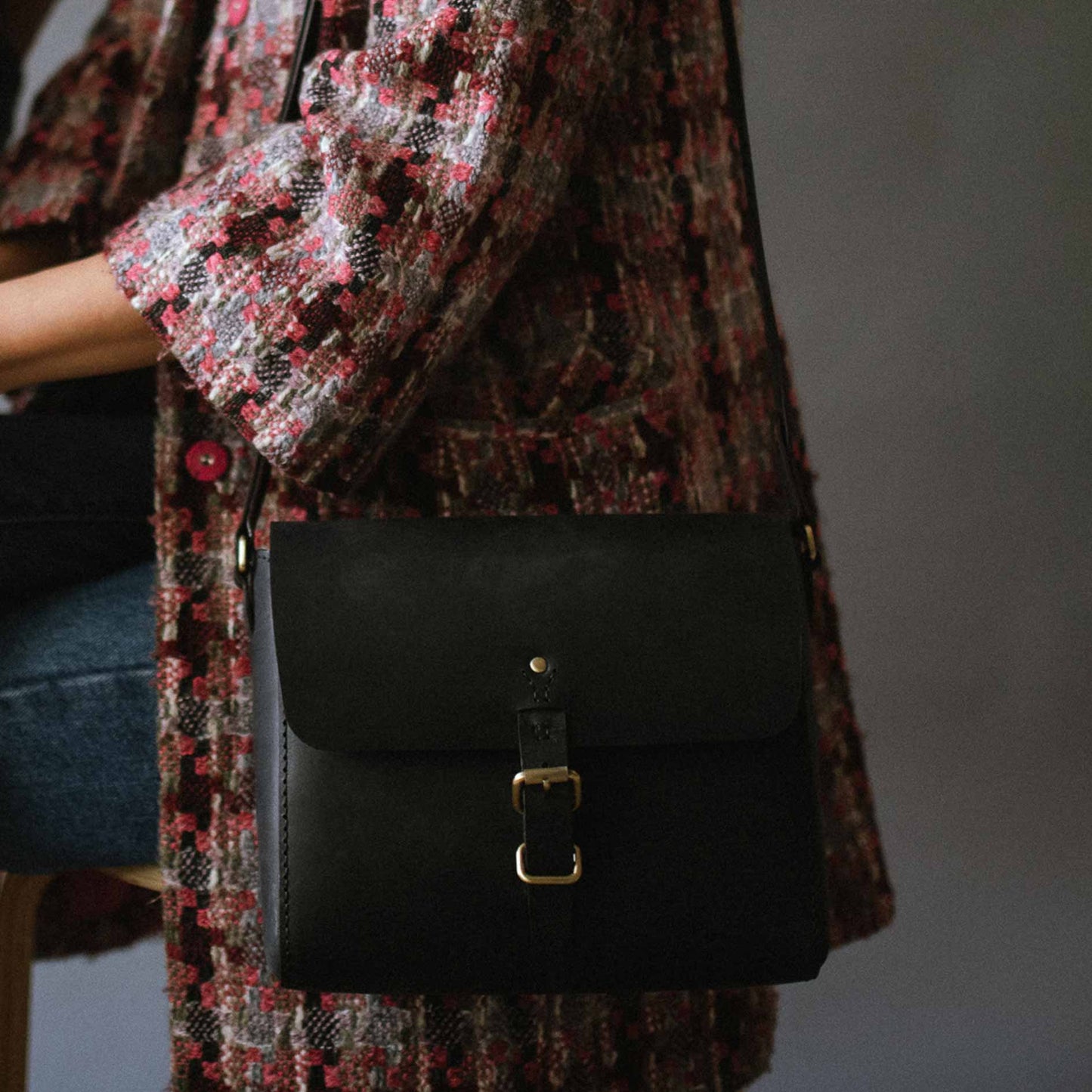 The Companion Leather Satchel - Black